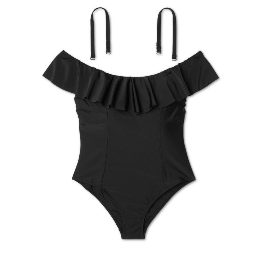 Off the shoulder one piece swimsuit